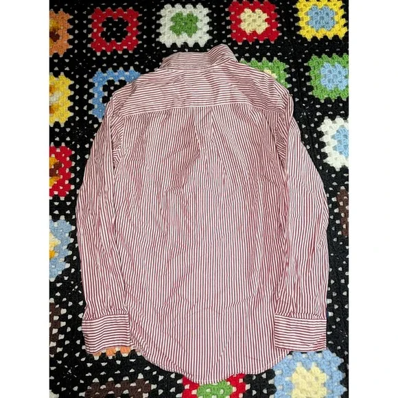 Boys Ralph Lauren long sleeve red & striped button up shirt Size 10-12 - Picture 6 of 6